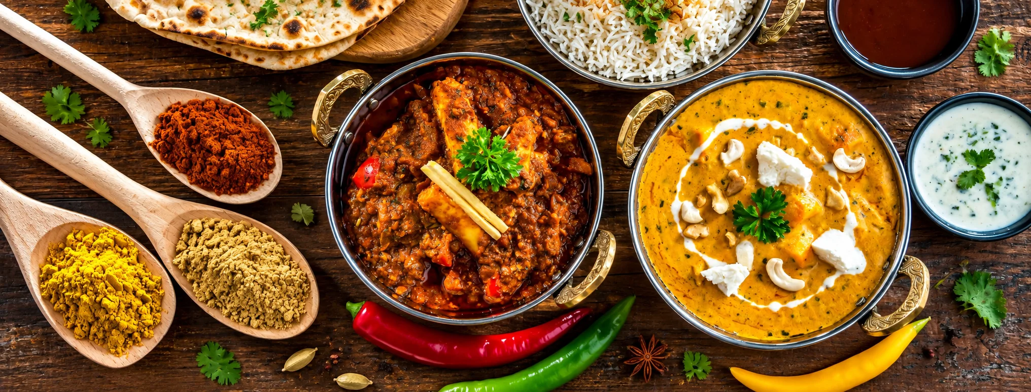 Indian curries, saffron rice and naan for takeout from Shehnai Restaurant in Hamilton, Ontario